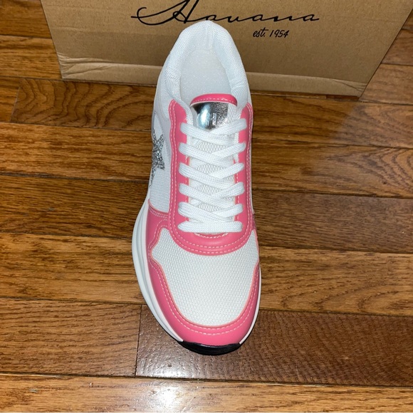 Vintage Havana Run Suede Fashion Sneakers Fuchsia, White & Silver Women’s 7.5 - Picture 8 of 12